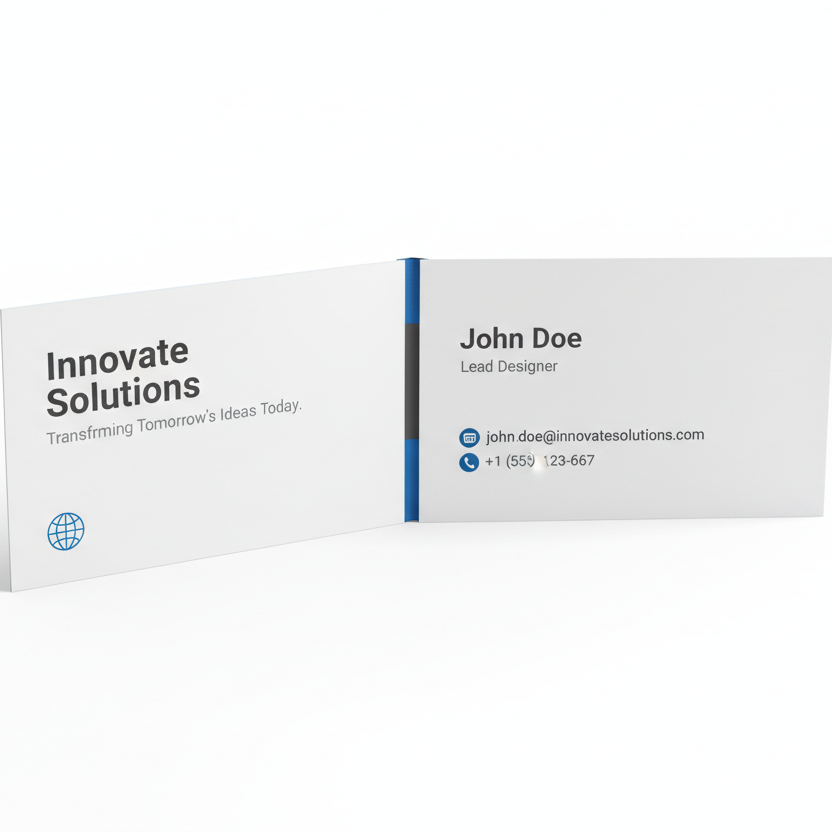 Folded Business Cards